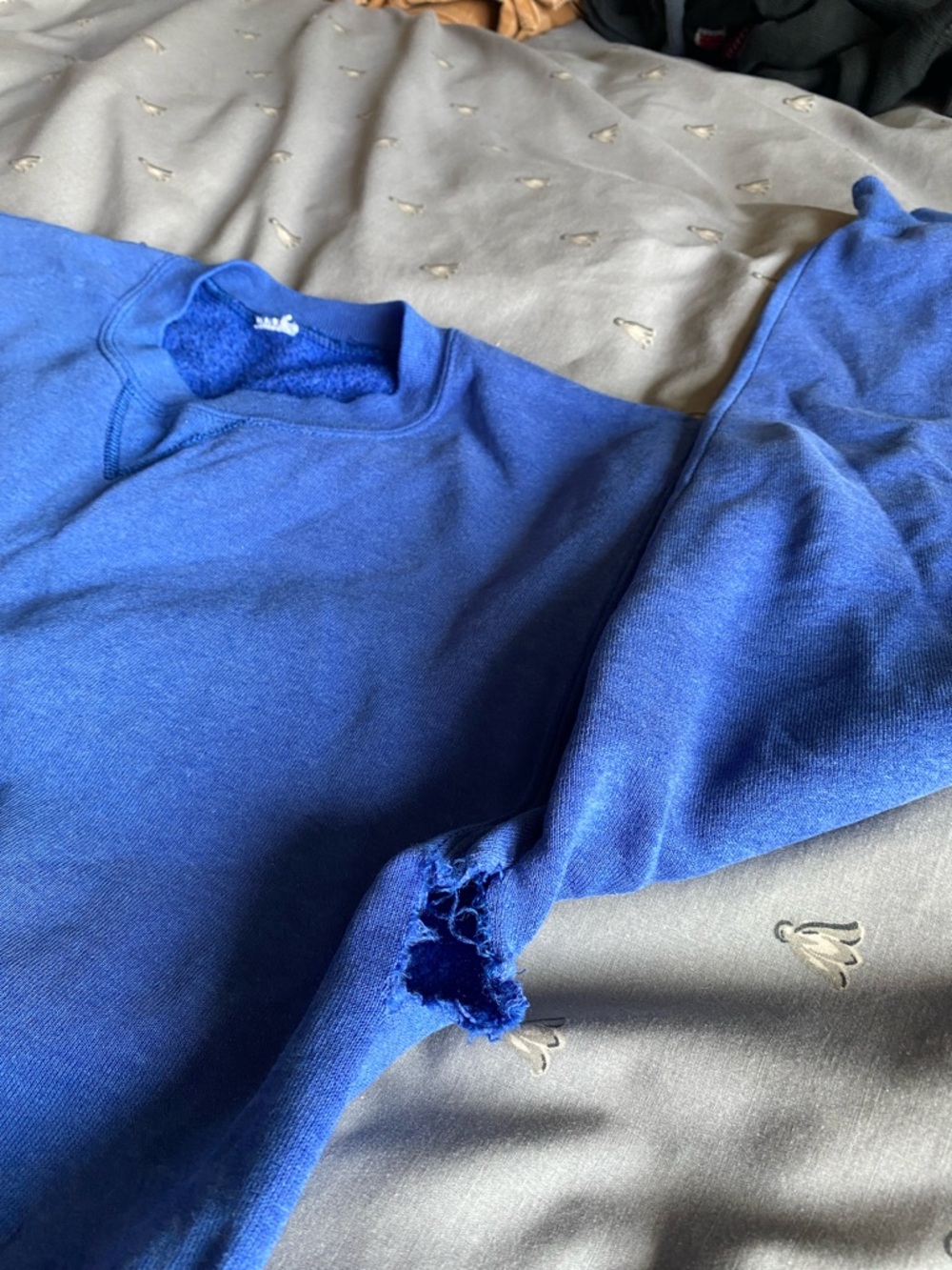 80s blue pullover - Picture 3 of 3